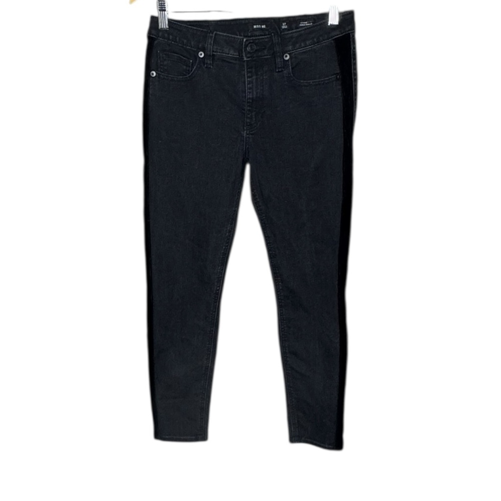 Miss Me Womens Jeans Standard Ankle Skinny Velvet Stripe Side Size 27 M2176AKA